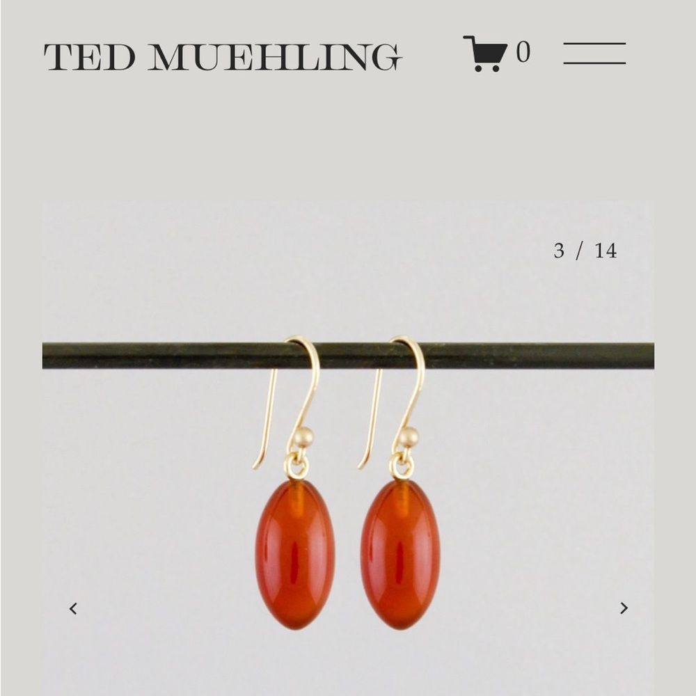 Ted Muehling Carnelian Berries - Elegant Dangle Earrings